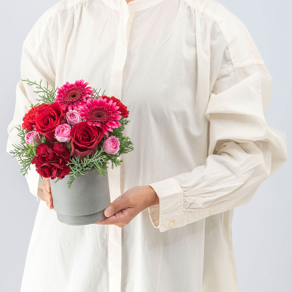 12月旬の花 バラ アレンジメント「ティエドゥール」