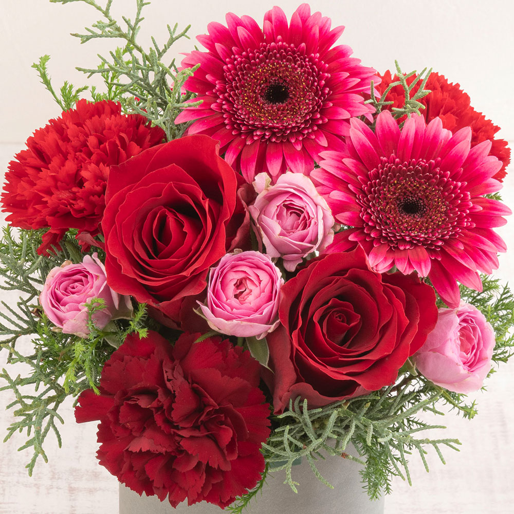 【最短翌日届け】12月旬の花 バラ アレンジメント「ティエドゥール」