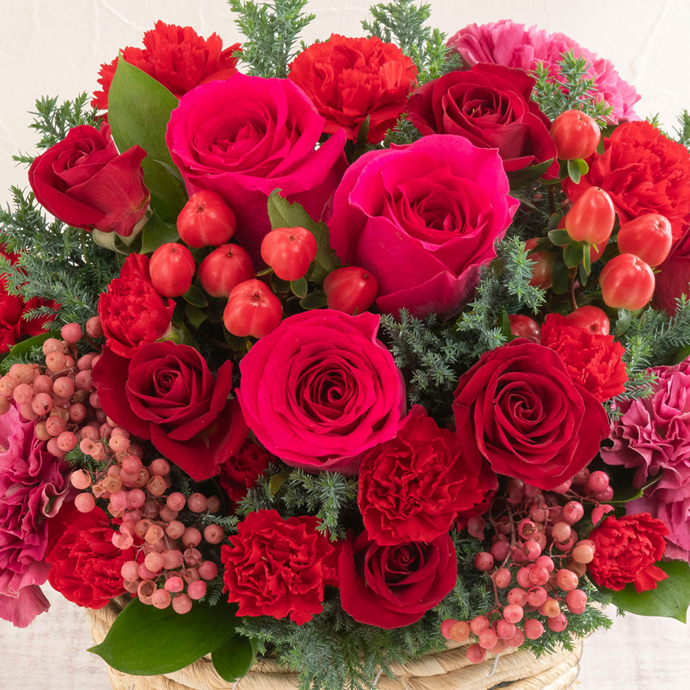 12月旬の花 バラ アレンジメント「アグレアブル」