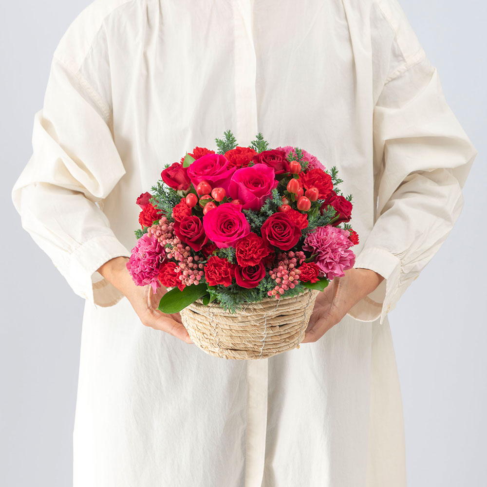 12月旬の花 バラ アレンジメント「アグレアブル」