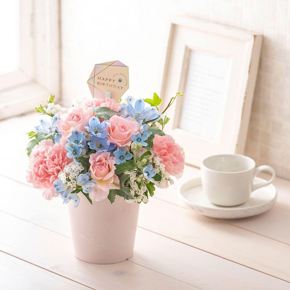 【誕生石】3月 アレンジメント「アクアマリン」