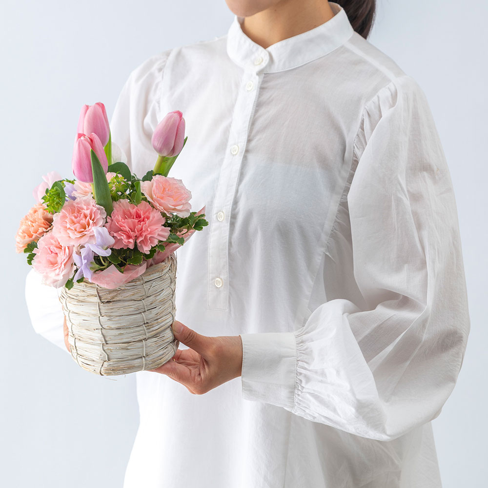 1月旬の花 チューリップ アレンジメント「スワベビエント」