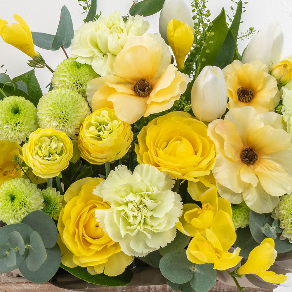 【お供え用】 O・SO・NA・E flower 「1月のウッドボックスアレンジメント」