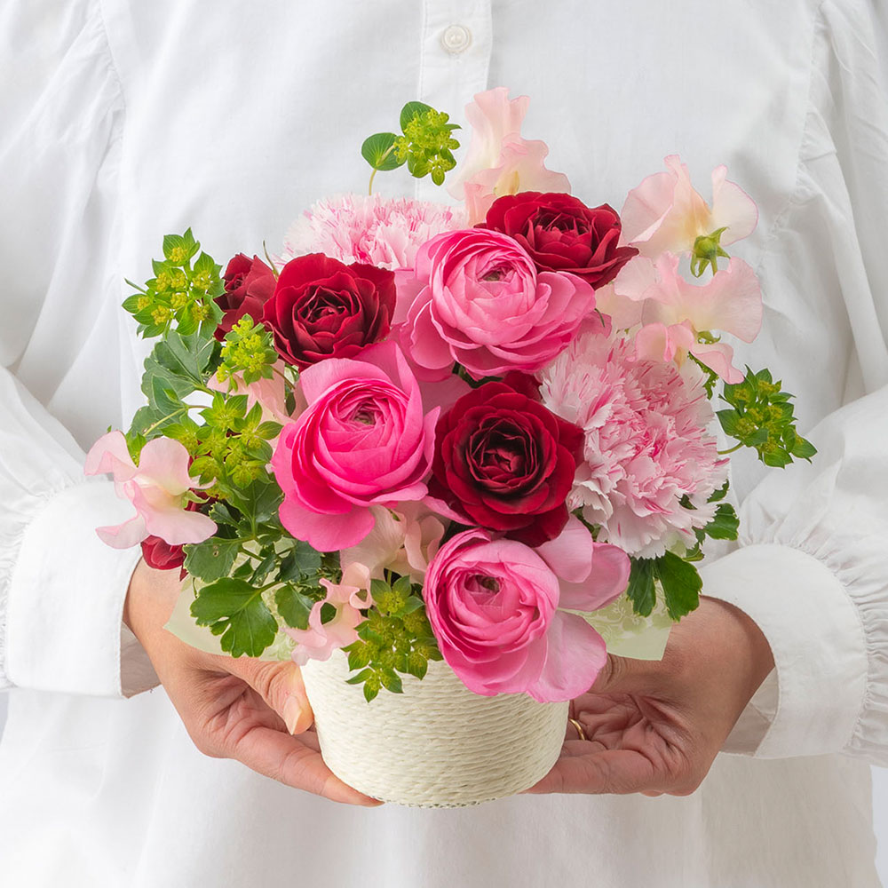 3月旬の花 ラナンキュラス アレンジメント「メランジェフルール」