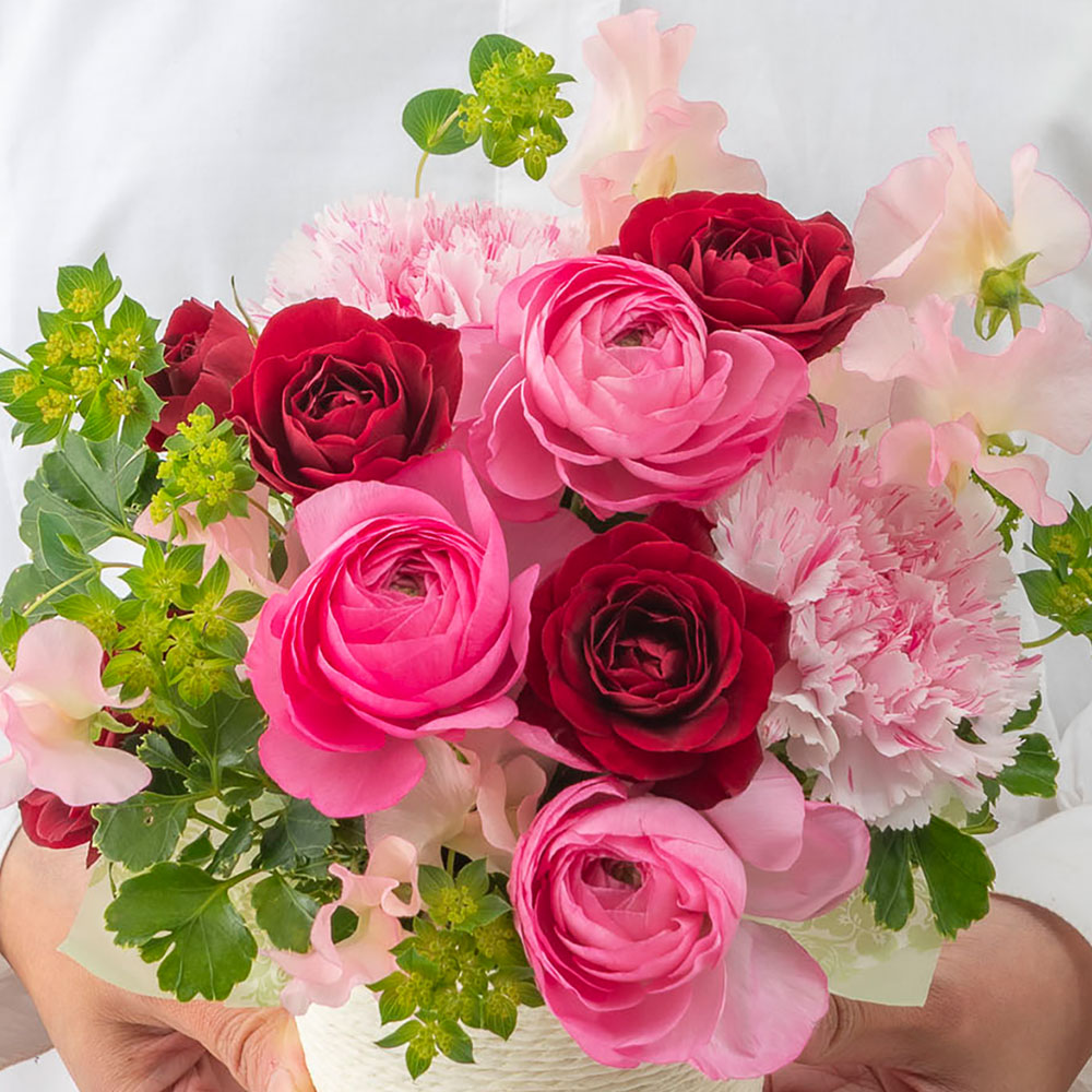 3月旬の花 ラナンキュラス アレンジメント「メランジェフルール」