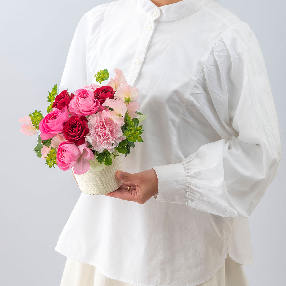 【最短翌日届け】3月旬の花 ラナンキュラス アレンジメント「メランジェフルール」