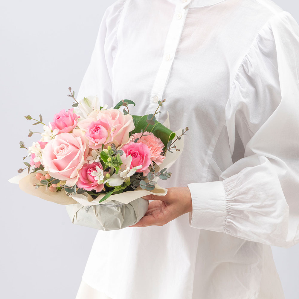 春の旬の花 バラ アレンジメント「カンシオン」