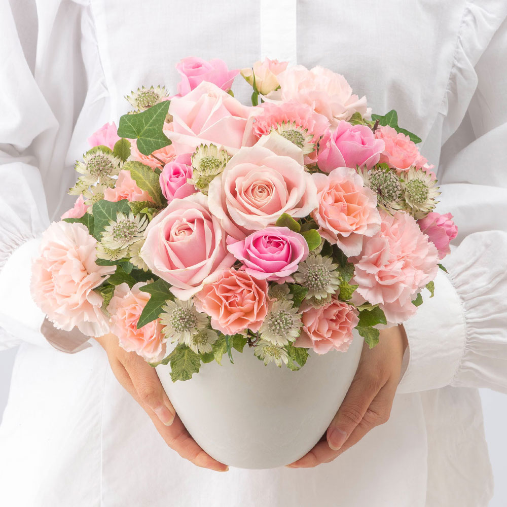 春の旬の花 バラ アレンジメント「フレスカ」