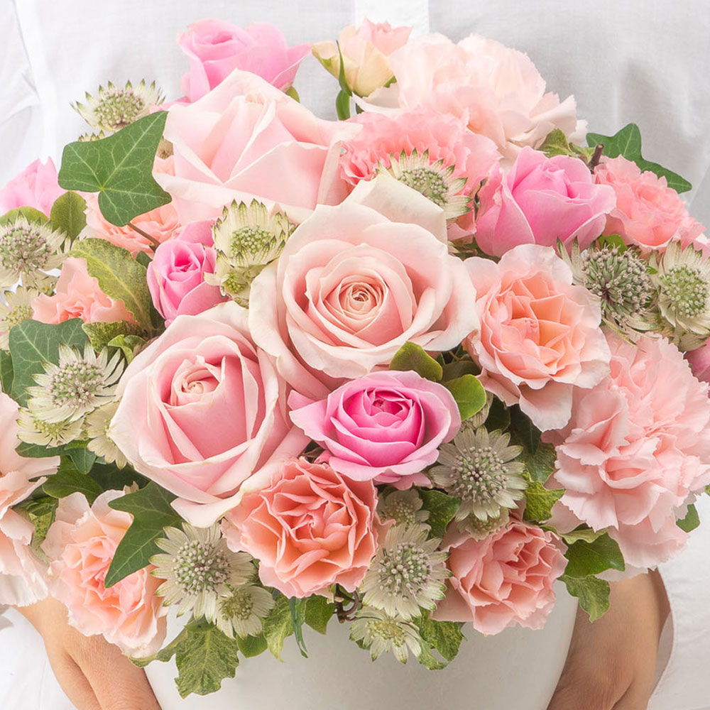 春の旬の花 バラ アレンジメント「フレスカ」