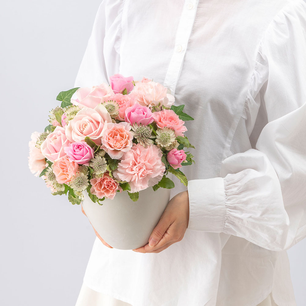 春の旬の花 バラ アレンジメント「フレスカ」