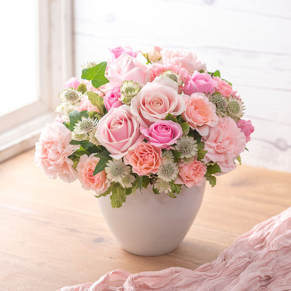 春の旬の花 バラ アレンジメント「フレスカ」