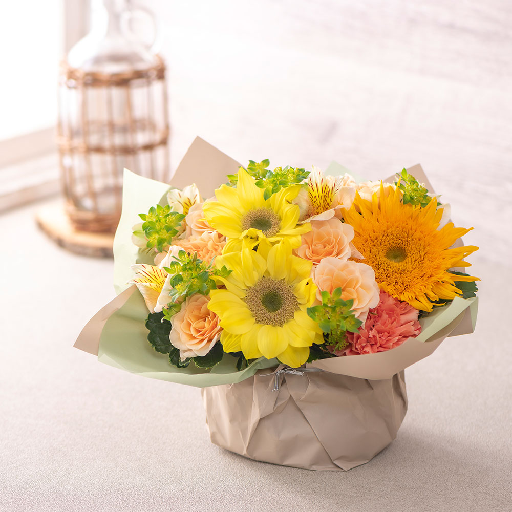 7月旬の花 ヒマワリ アレンジメント「ラフィット」