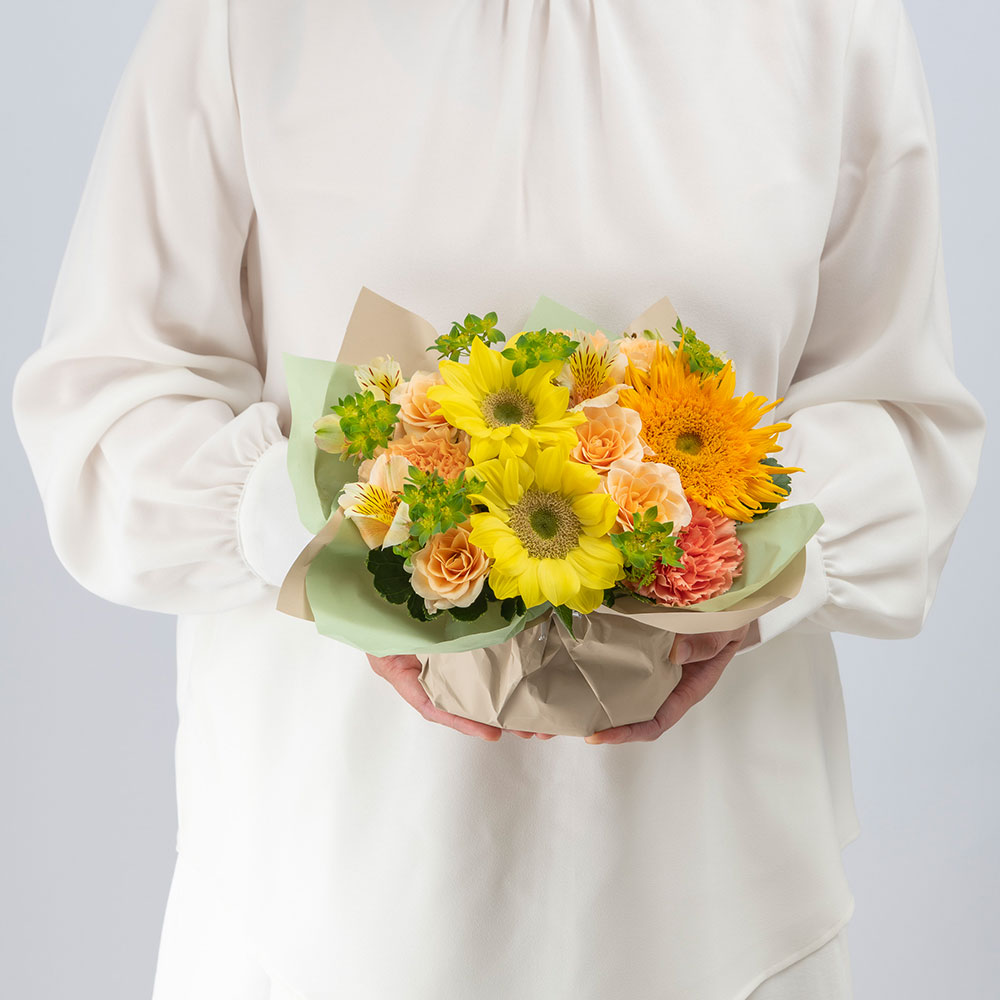 7月旬の花 ヒマワリ アレンジメント「ラフィット」