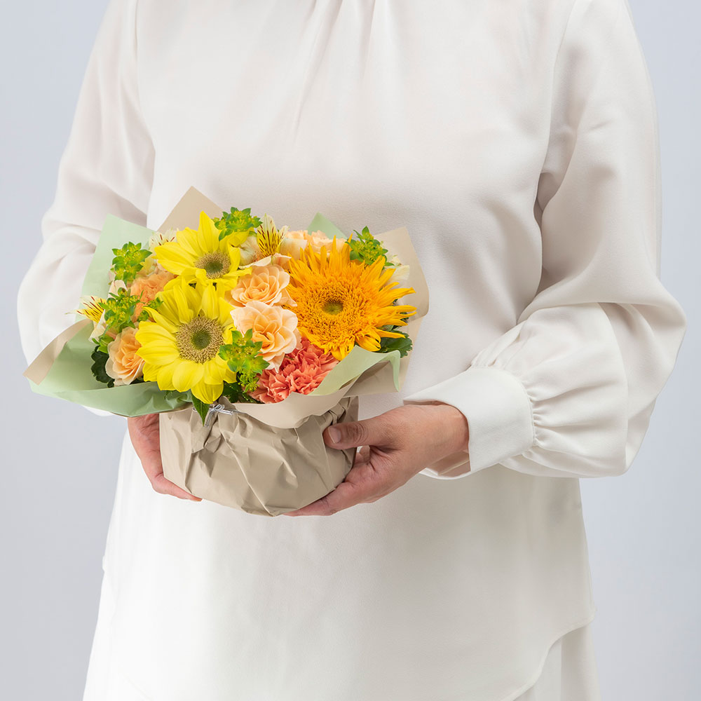 7月旬の花 ヒマワリ アレンジメント「ラフィット」
