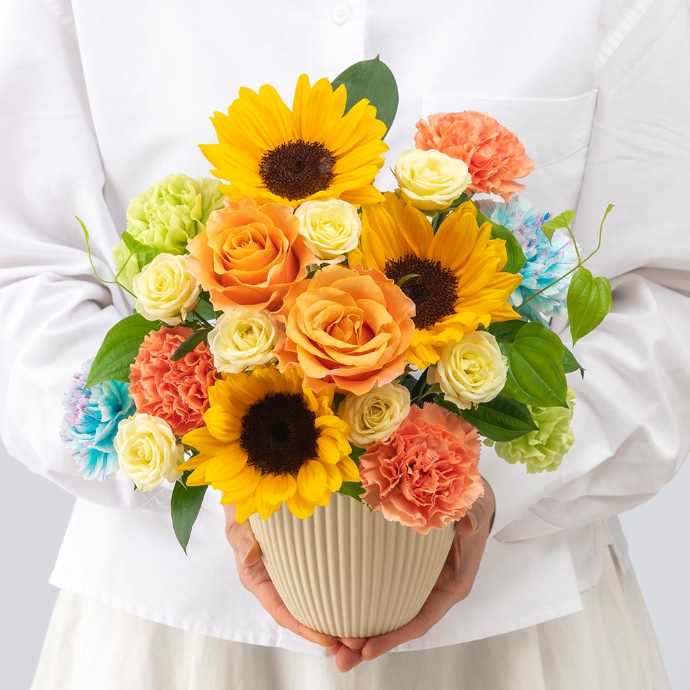 8月 旬の花 ヒマワリ アレンジメント「ソレイユ」