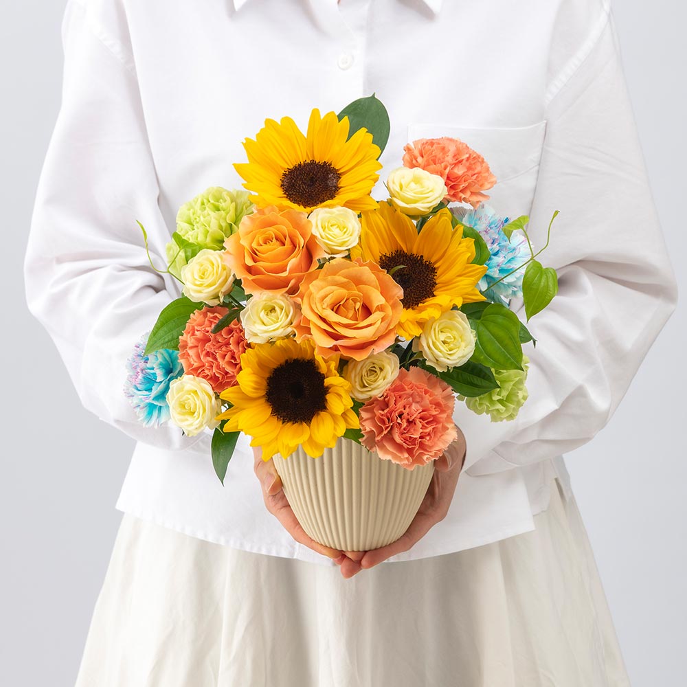 8月 旬の花 ヒマワリ アレンジメント「ソレイユ」