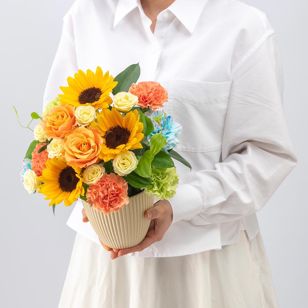 8月 旬の花 ヒマワリ アレンジメント「ソレイユ」