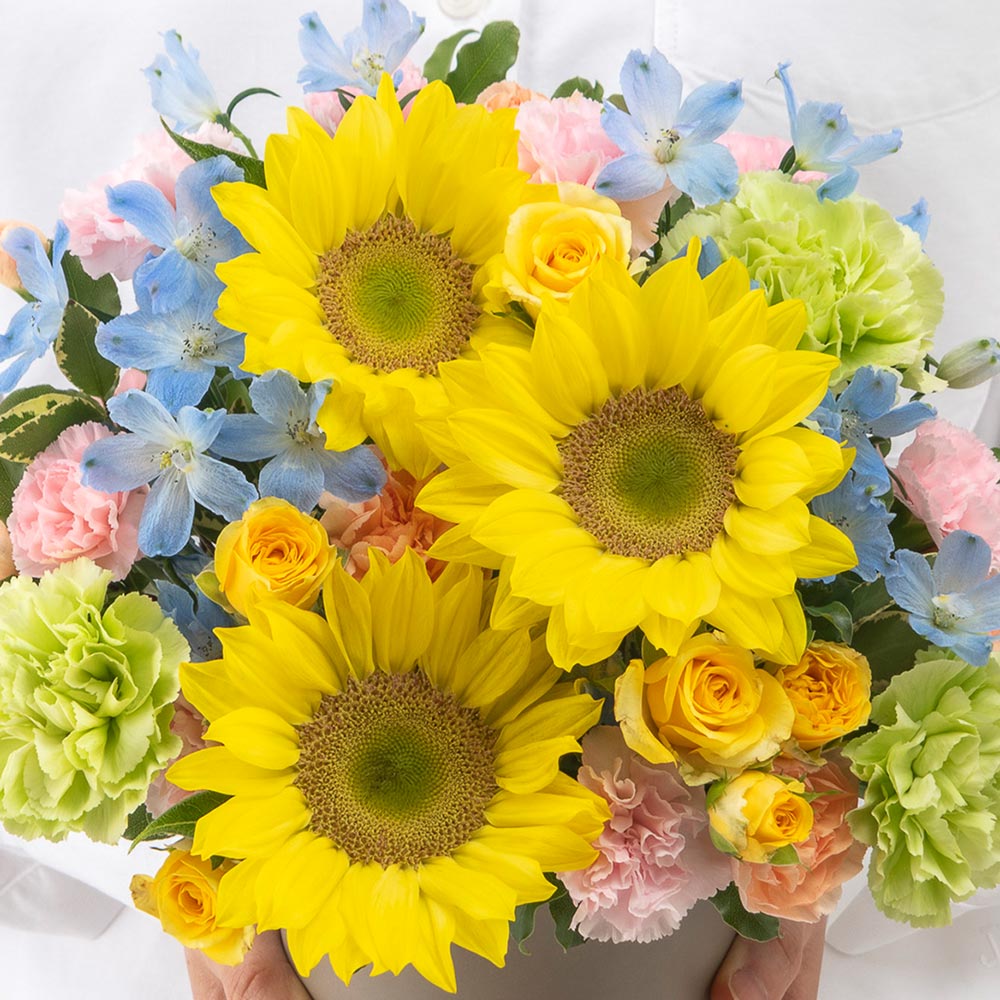 8月 旬の花 ヒマワリ アレンジメント「パレルモ」