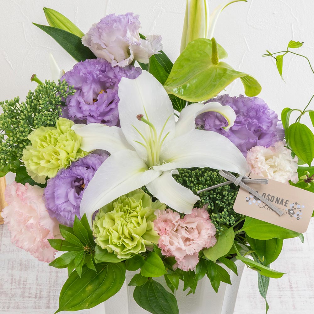 【お供え用】 O・SO・NA・E flower 「8月のスペシャルアレンジメント」