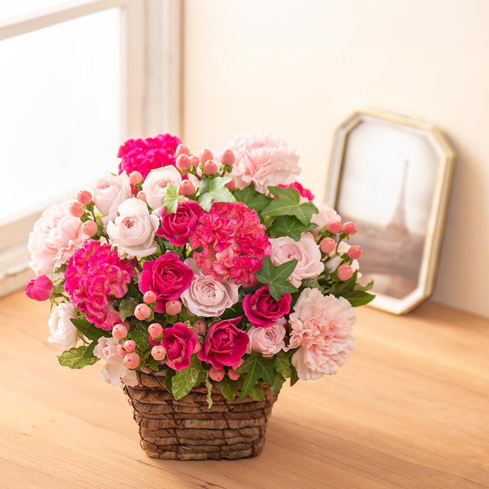 9月旬の花 ケイトウ アレンジメント（ピンク・L）