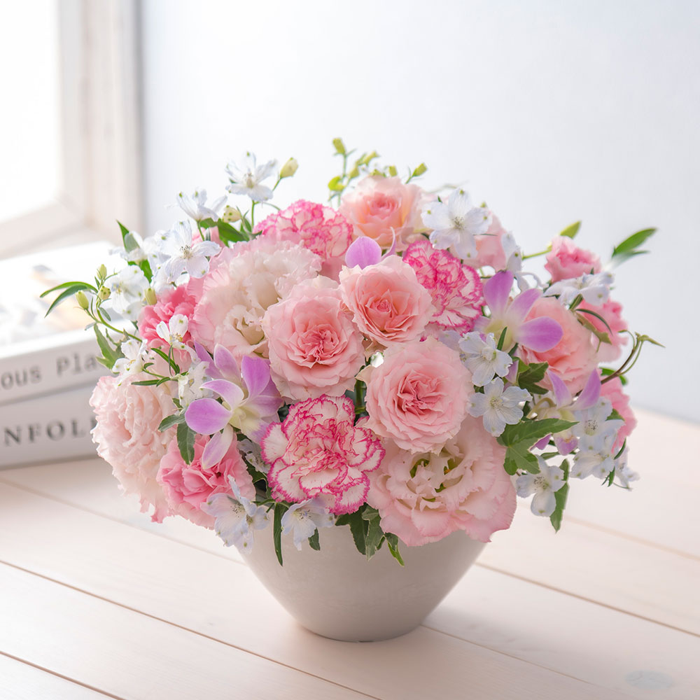 6月旬の花 デルフィニウム アレンジメント「アクア」