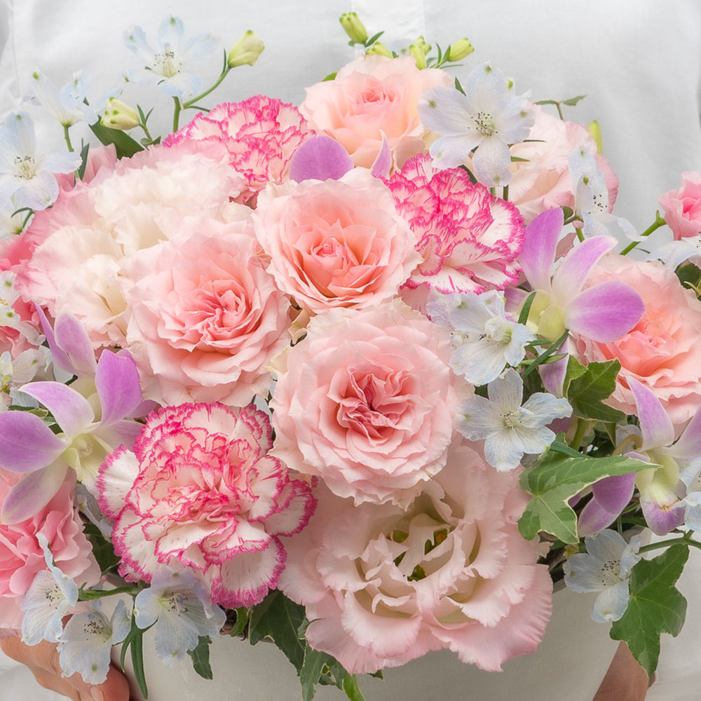6月旬の花 デルフィニウム アレンジメント「アクア」