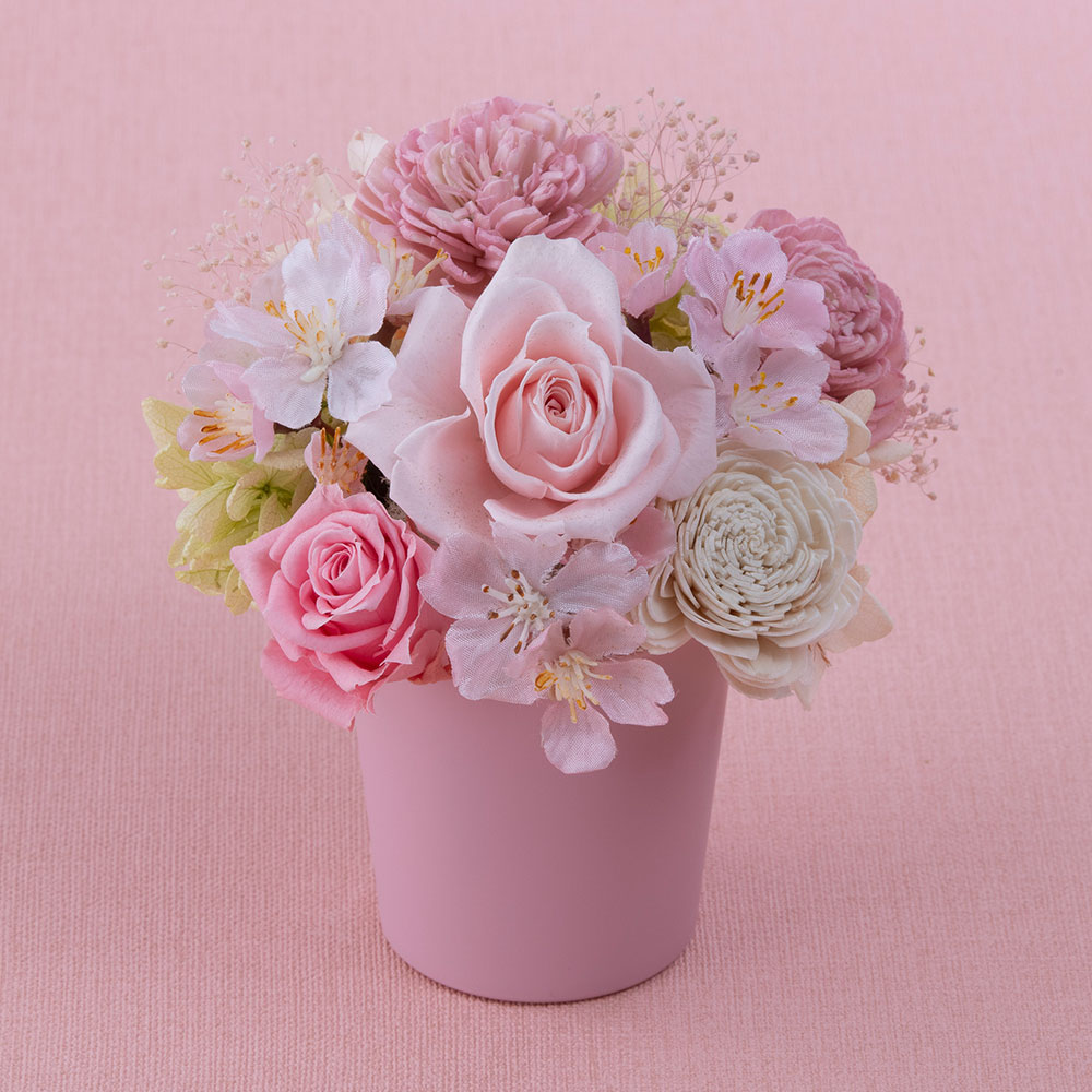 プリザーブド＆アーティフィシャルアレンジメント「サクラサク」