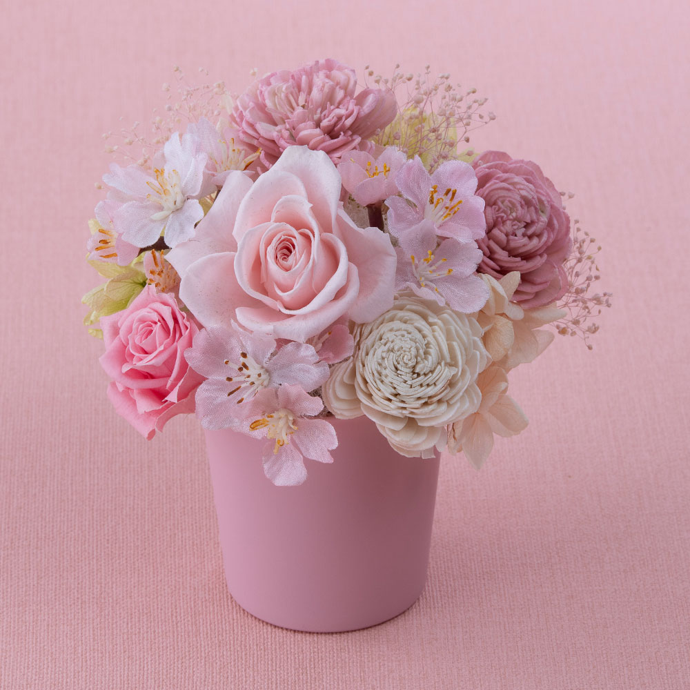 プリザーブド＆アーティフィシャルアレンジメント「サクラサク」