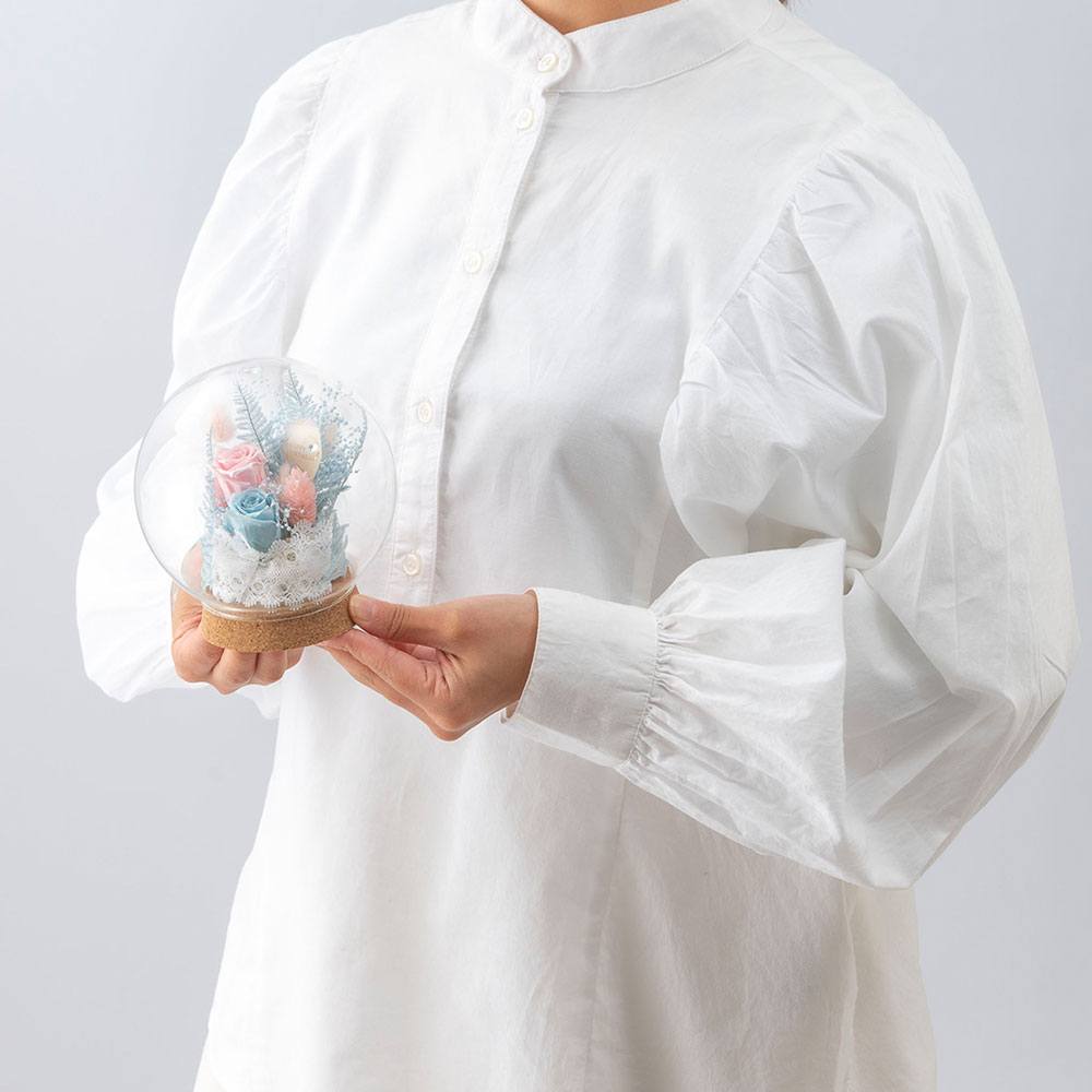 【誕生石】3月 プリザーブドアレンジメント「アクアマリン」