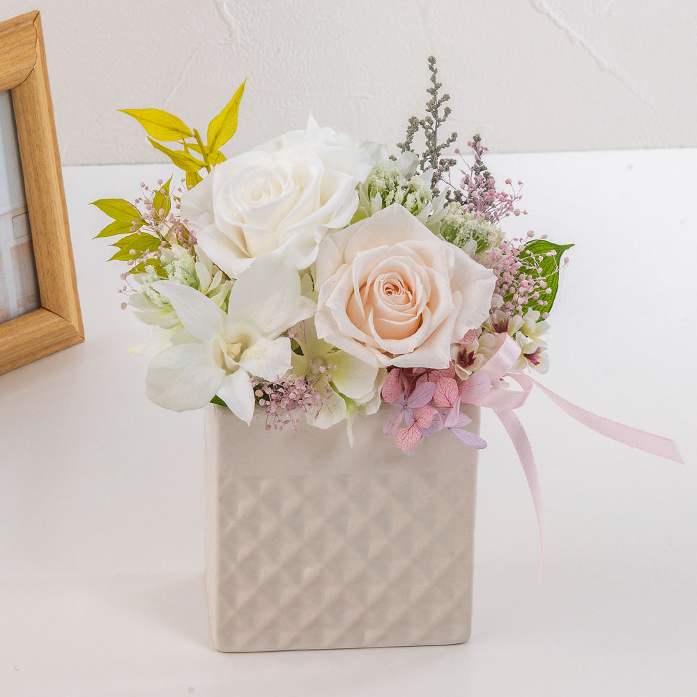 【お供え用】 プリザーブド＆アーティフィシャルアレンジメント「風華」