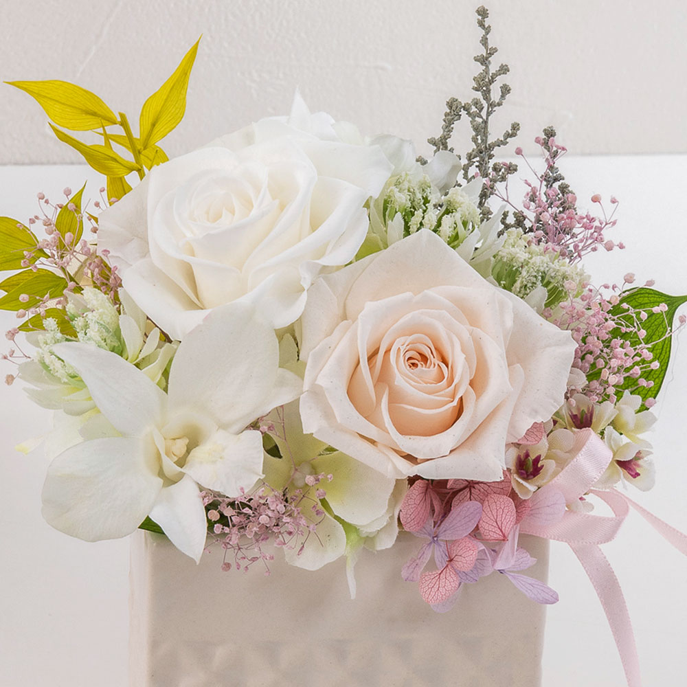 【お供え用】 プリザーブド＆アーティフィシャルアレンジメント「風華」