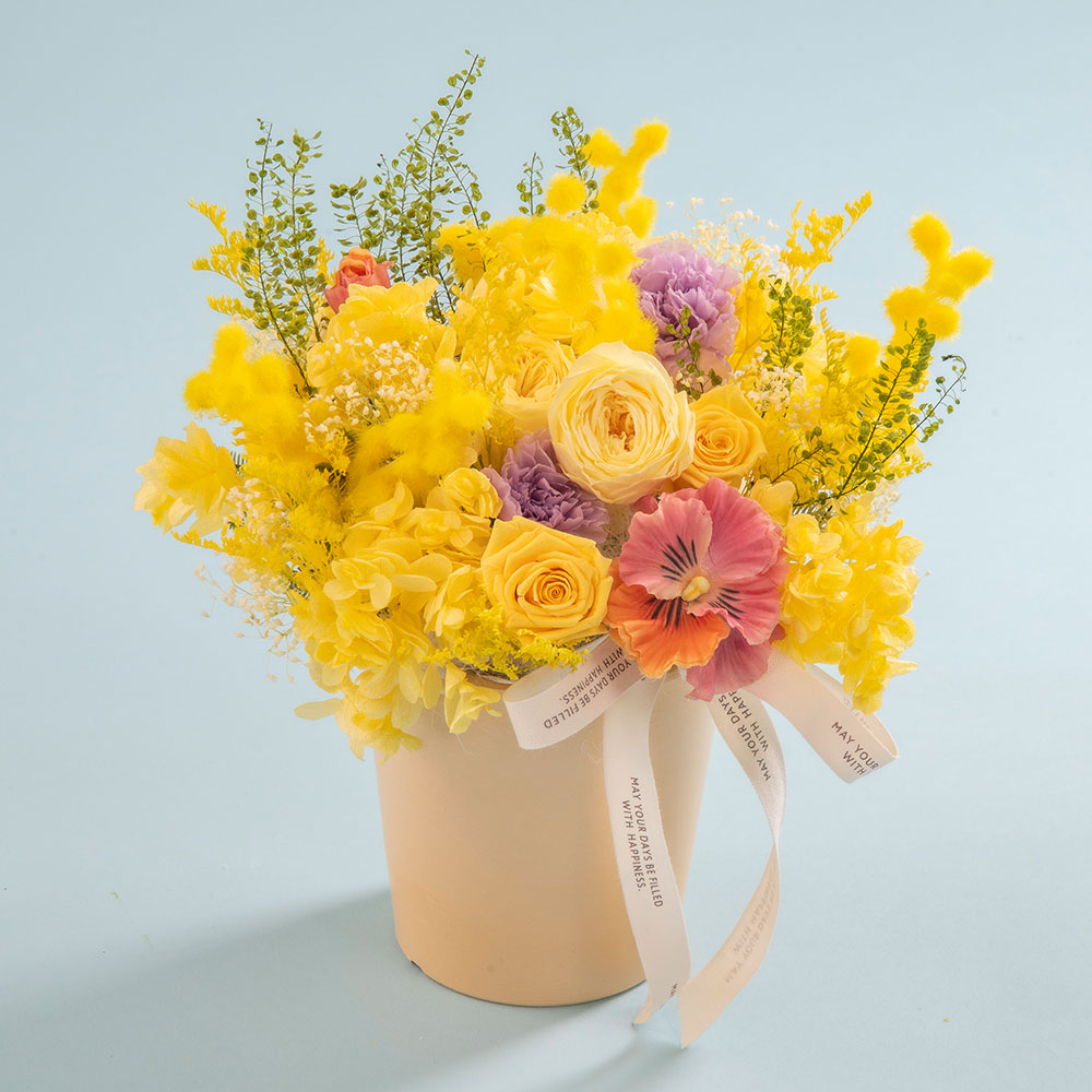 デザイナーズプリザーブド＆アーティフィシャルアレンジメント「アンソレイユ」