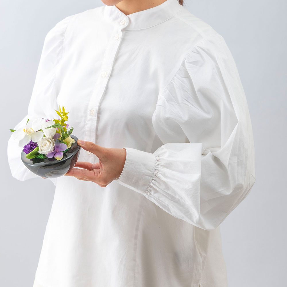 【お供え用】 プリザーブド＆アーティフィシャルフラワー「澄影（すみかげ）」