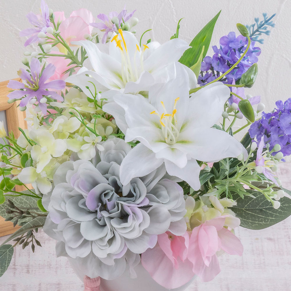 【お供え用】 アーティフィシャルアレンジメント「百合」