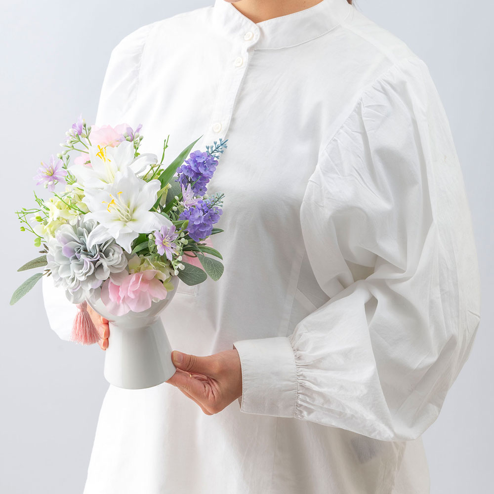 【お供え用】 アーティフィシャルアレンジメント「百合」