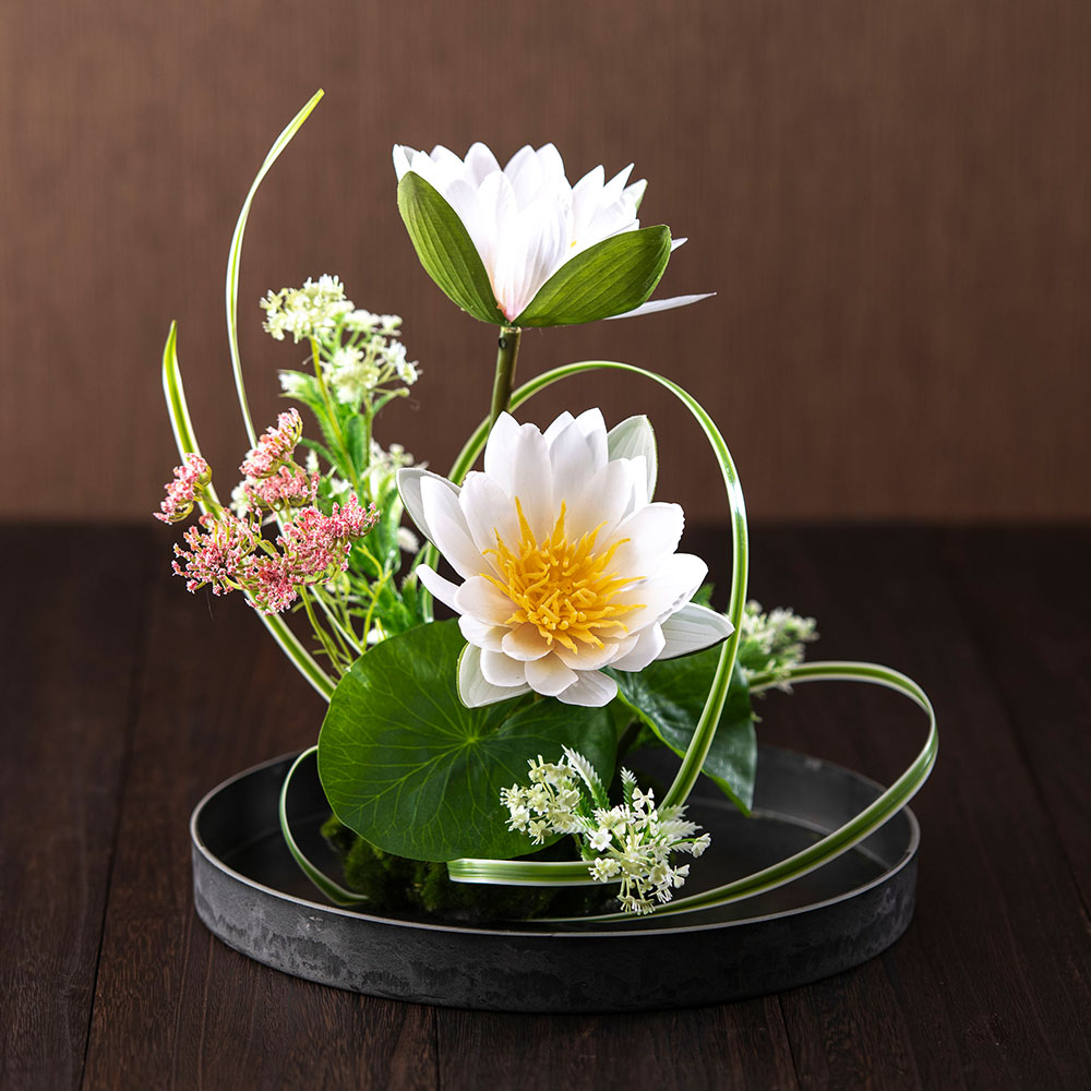 【お供え用】 アーティフィシャルアレンジメント「睡蓮」