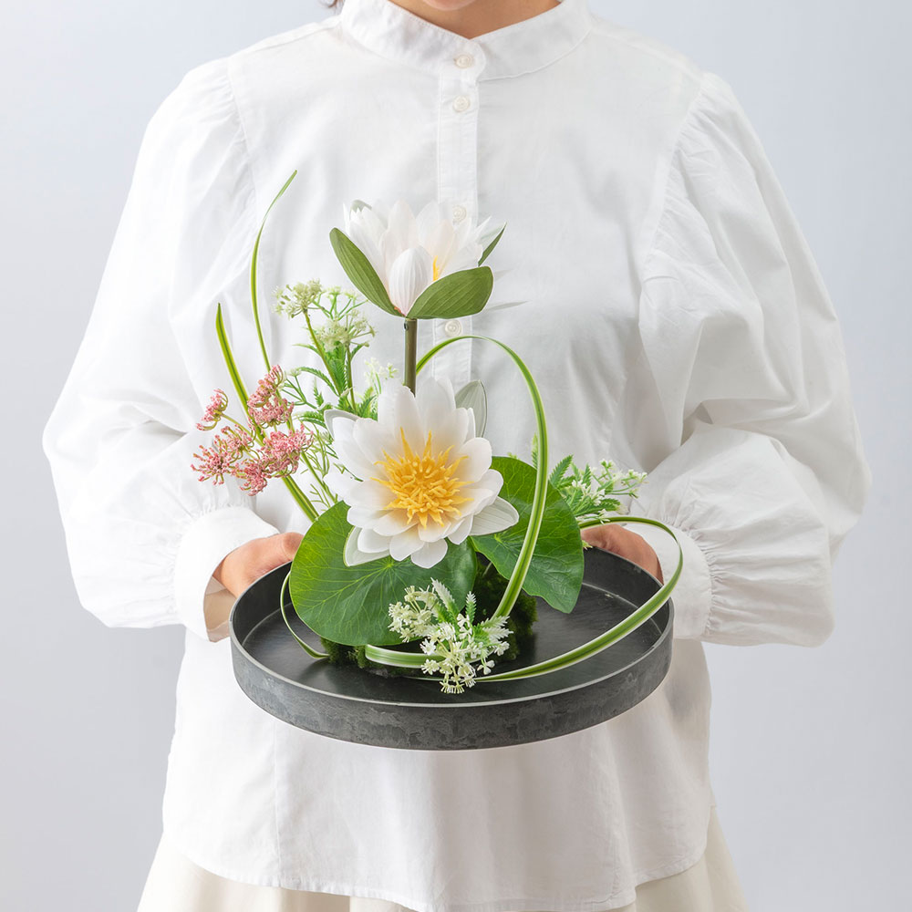 【お供え用】 アーティフィシャルアレンジメント「睡蓮」