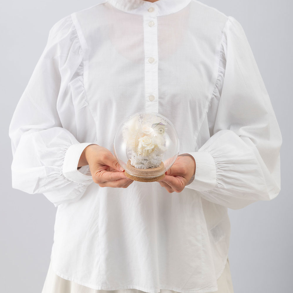 【誕生石】4月 プリザーブドアレンジメント「ダイヤモンド」