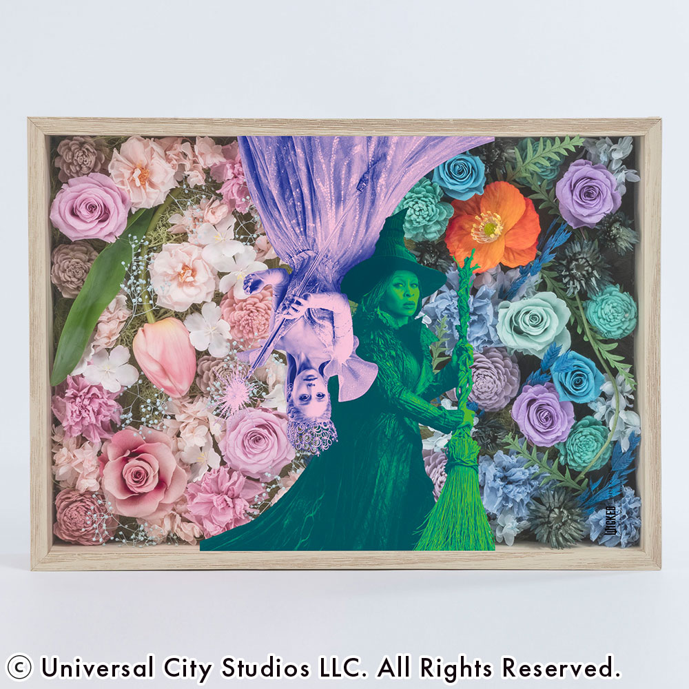 ウィキッド フラワーフレームアート「二人の魔女」