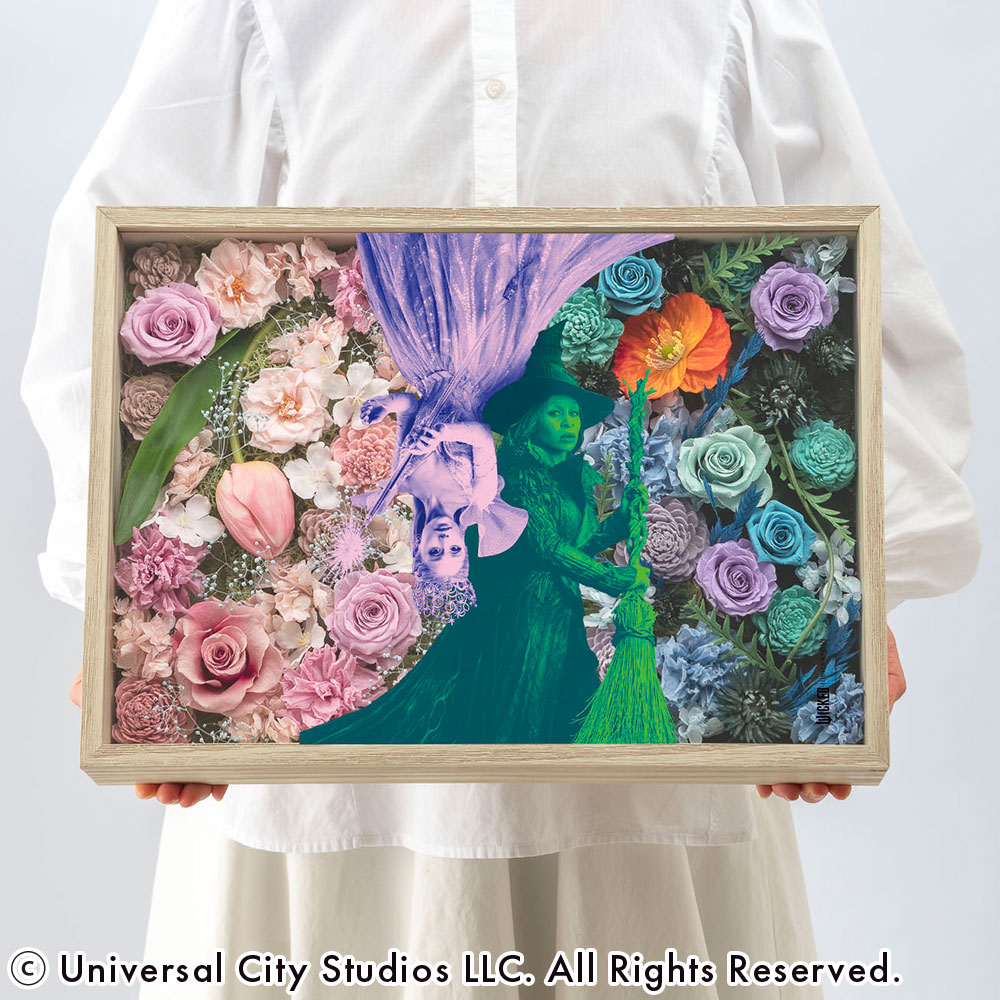 ウィキッド フラワーフレームアート「二人の魔女」