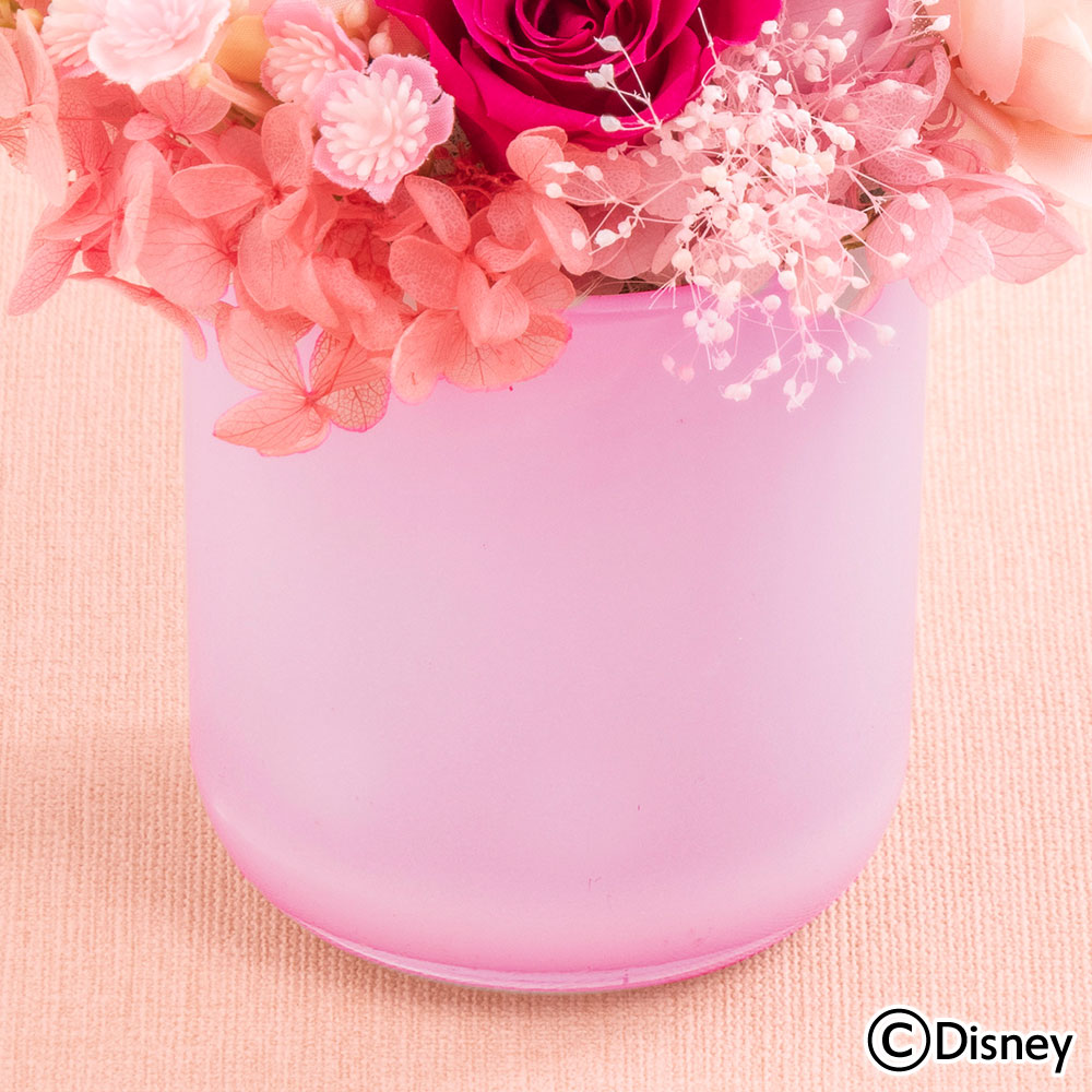 ディズニー プリザーブド＆アーティフィシャルフラワーアレンジメント「Minnie Groovy Flower Party」（ミニーマウス）