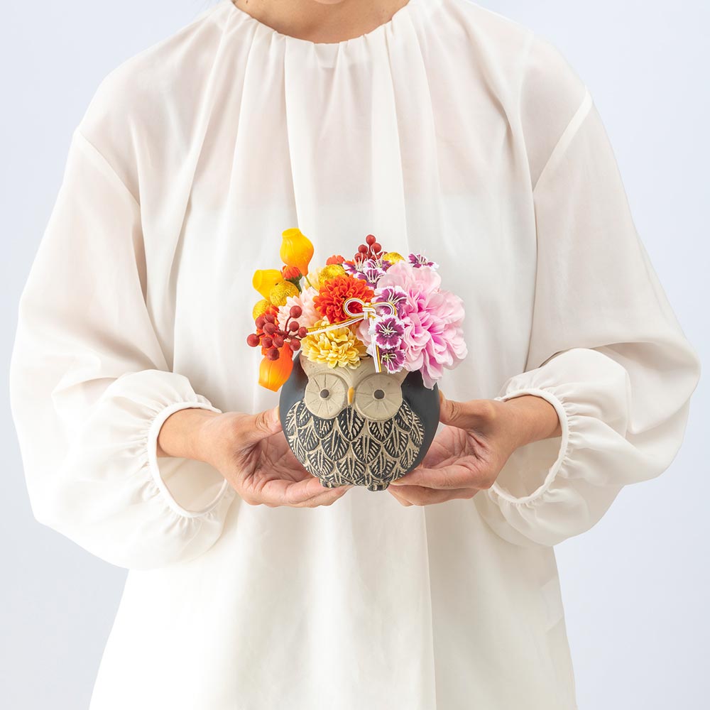 アーティフィシャルアレンジメント「ふくろう」