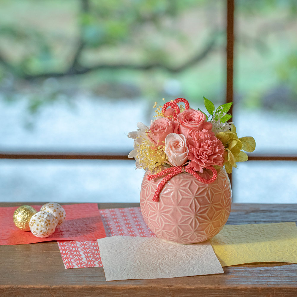 プリザーブドアレンジメント「花てまり」