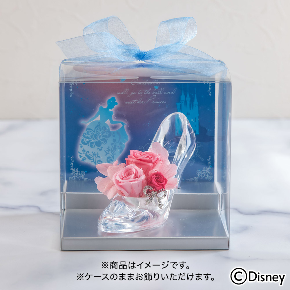 ディズニー プリザーブドアレンジメント「シンデレラの靴（ルミナスブルー）」