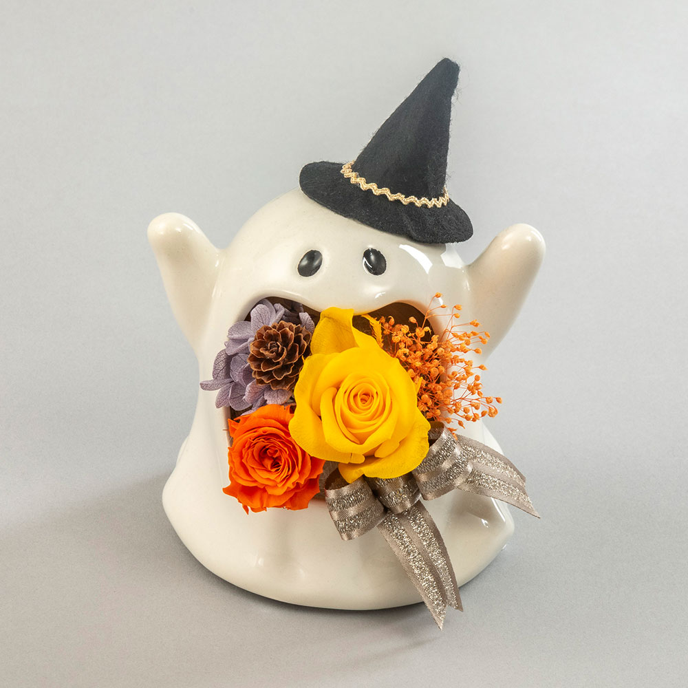 【期間限定】プリザーブド＆アーティフィシャルフラワーアレンジメント「Trick or Treat!」