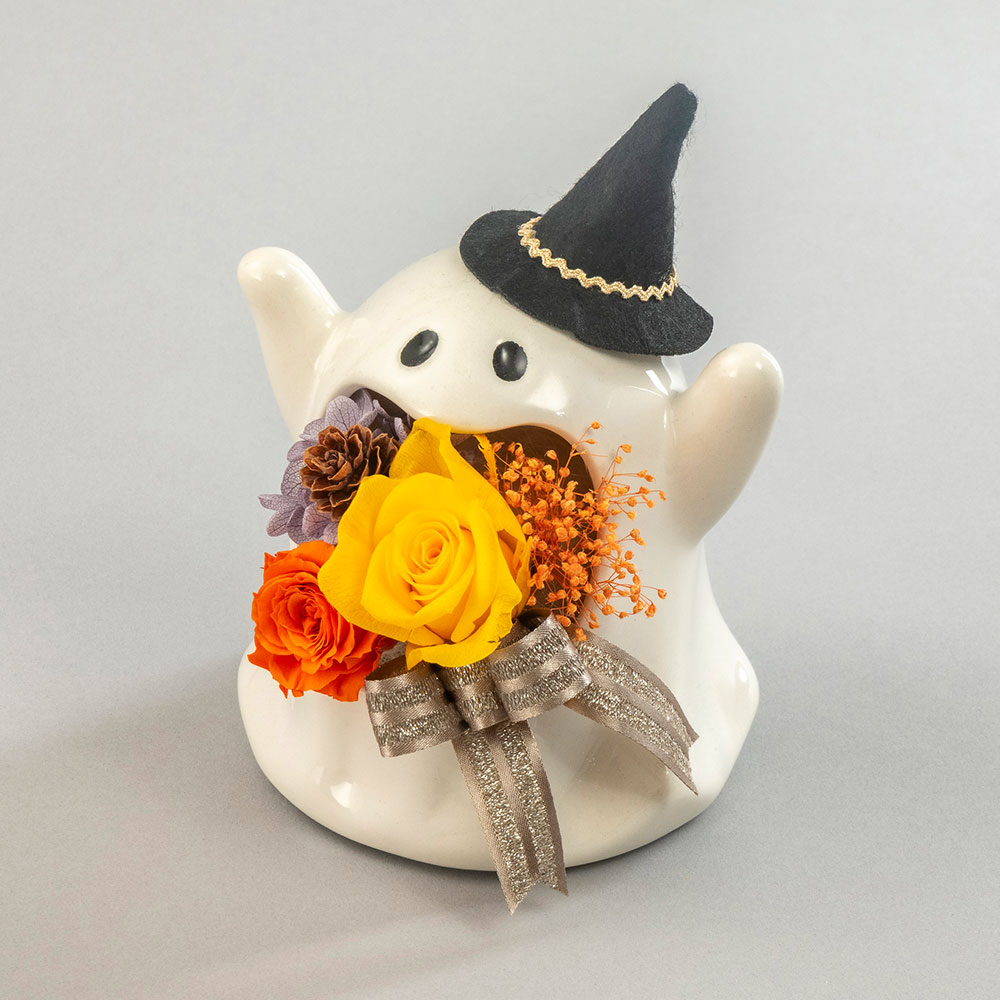 【期間限定】プリザーブド＆アーティフィシャルフラワーアレンジメント「Trick or Treat!」