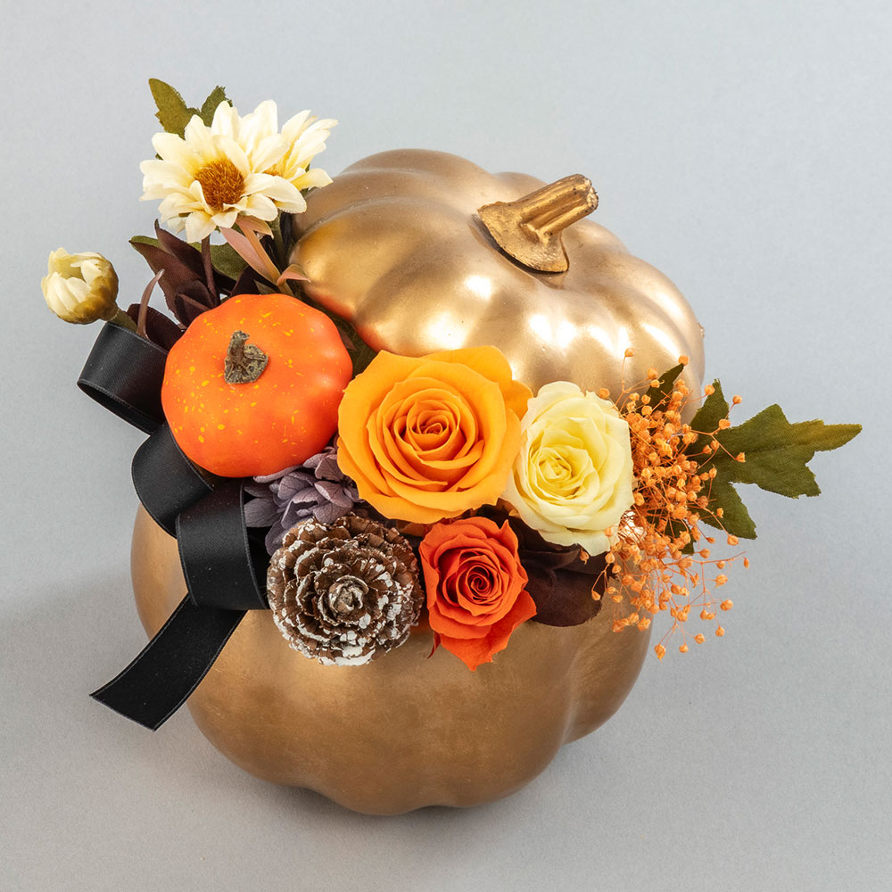 【期間限定】プリザーブド＆アーティフィシャルフラワーアレンジメント「Happy Halloween!」