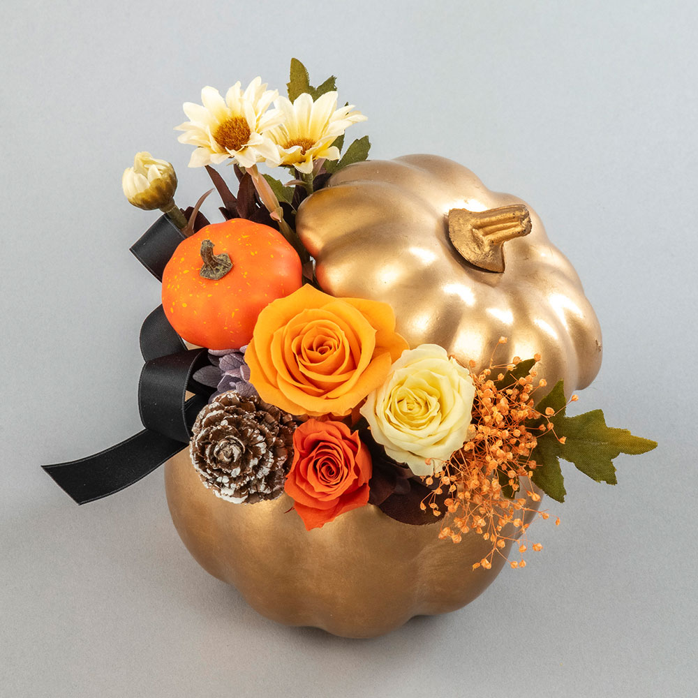 【期間限定】プリザーブド＆アーティフィシャルフラワーアレンジメント「Happy Halloween!」