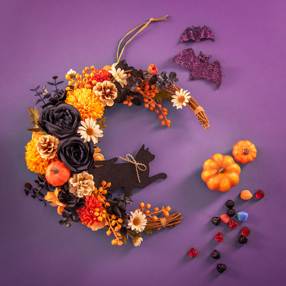 【期間限定】アーティフィシャルフラワーリース「All Hallows Eve」