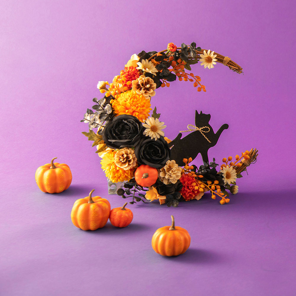 【期間限定】アーティフィシャルフラワーリース「All Hallows Eve」